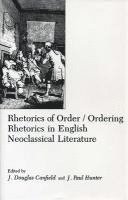 bokomslag Rhetorics Of Order