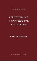 bokomslag Perception As a Capacity for Knowledge