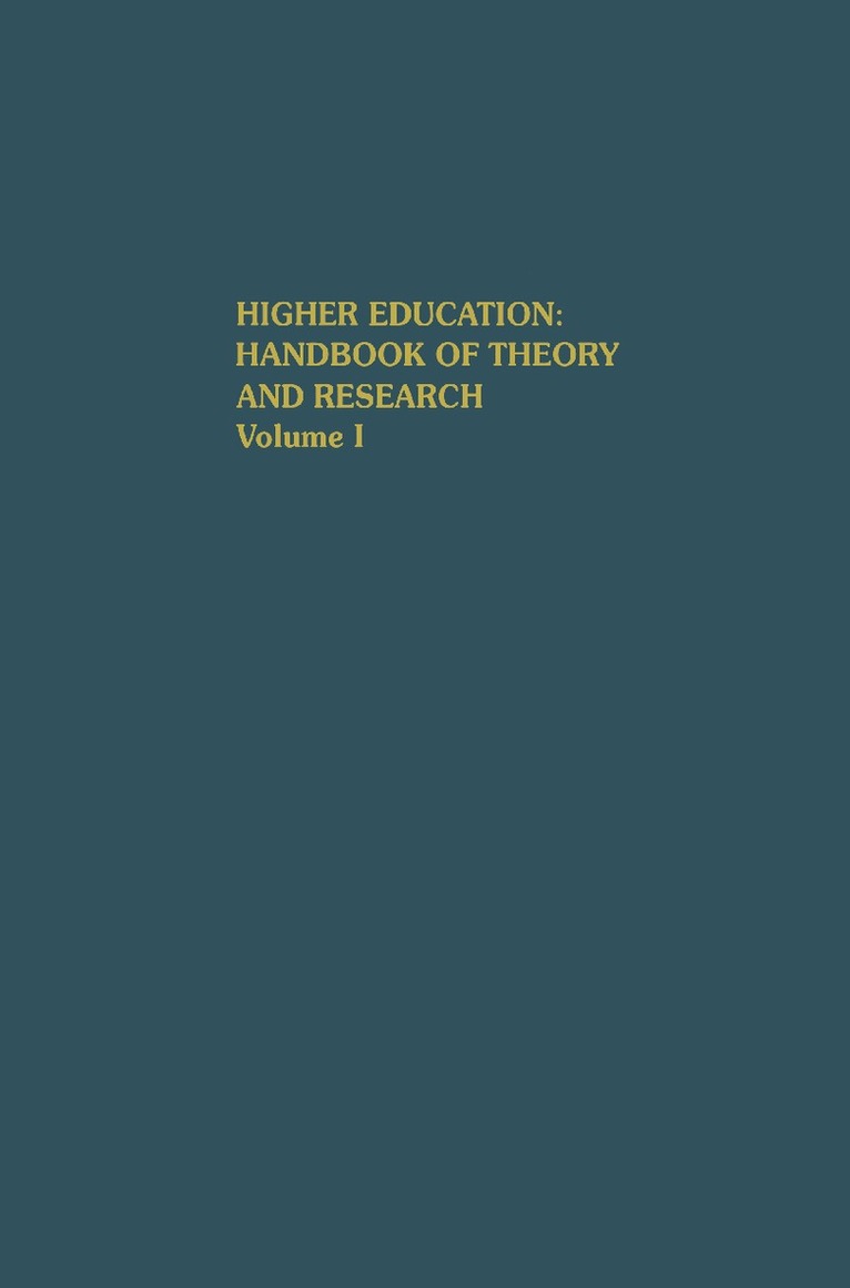 Higher Education: Handbook of Theory and Research