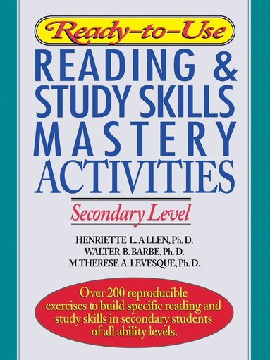 bokomslag Ready-to-Use Reading and Study Skills Mastery Activities