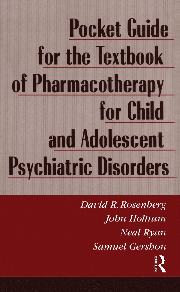 David Rosenberg, John Holttum, Neal Ryan, Samuel Gershon - Pocket Guide For Textbook Of Pharmocotherapy, Inbunden