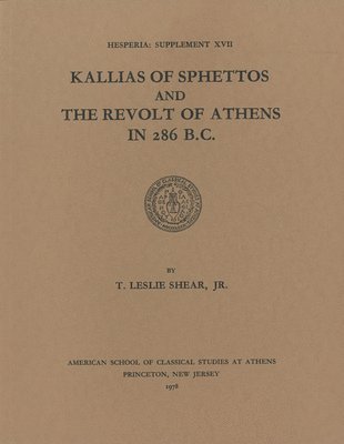 bokomslag Kallias of Sphettos and the Revolt of Athens in 286 B.C.