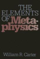 Elements of Metaphysics