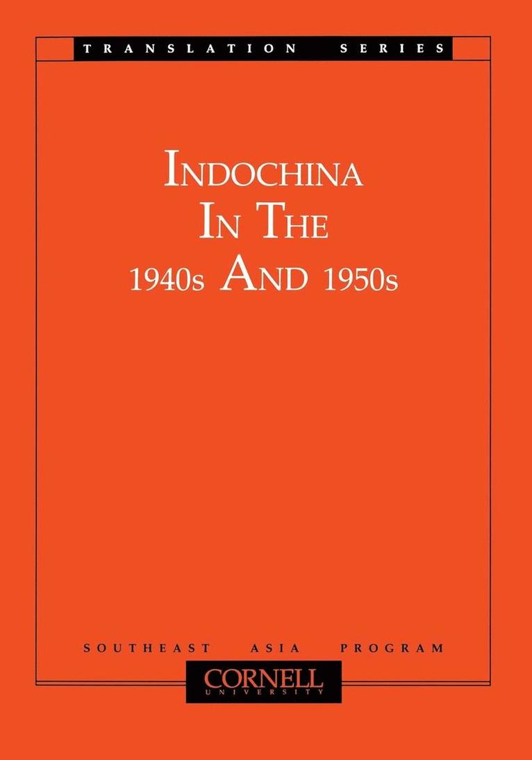Motoo Furuta, Takashi Shiraishi - Indochina in the 1940s and 1950s, Häftad