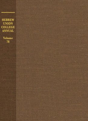 Hebrew Union College Annual 1