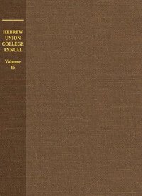 bokomslag Hebrew Union College Annual Volume 45
