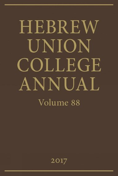 bokomslag Hebrew Union College Annual