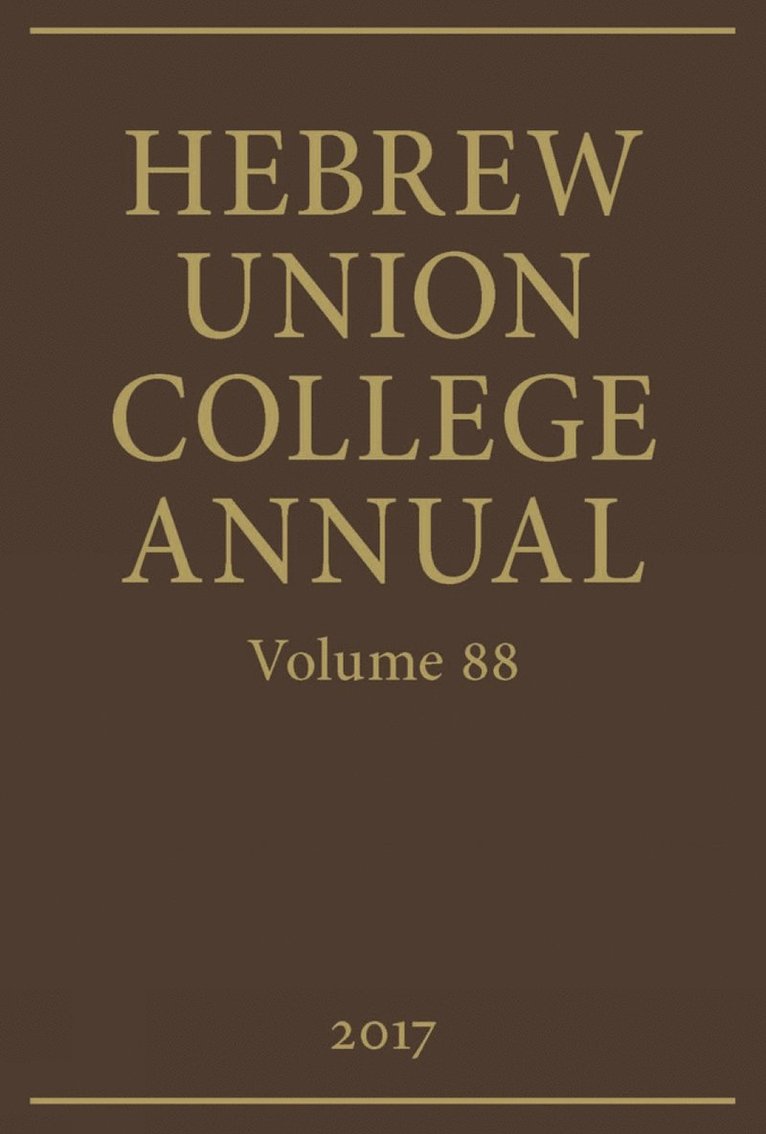 Hebrew Union College Annual