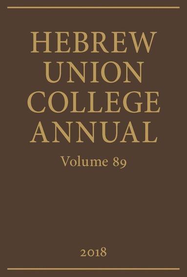 bokomslag Hebrew Union College Annual