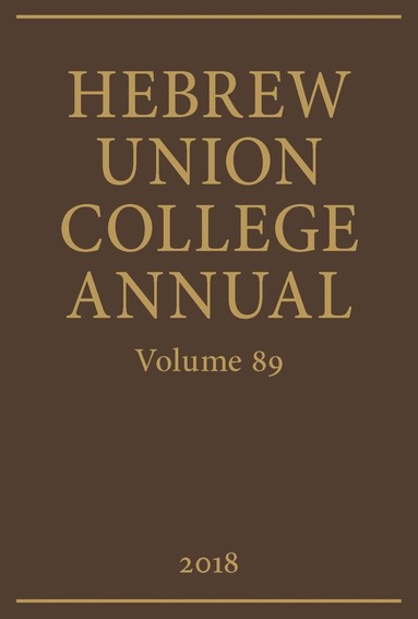 bokomslag Hebrew Union College Annual