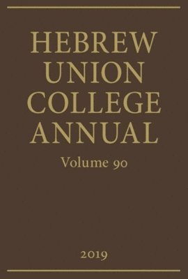 Hebrew Union College Annual Vol 90 1