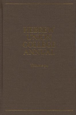 bokomslag Hebrew Union College Annual Vol. 94 (2023)