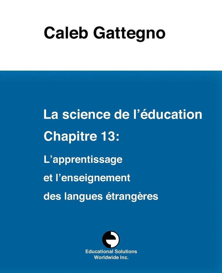 science de l'éducation Chapitre 13