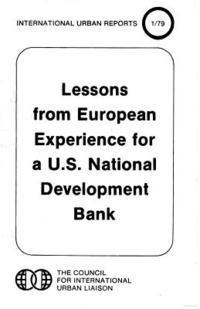 bokomslag Lessons from European Experience for A U.S. National Development Bank