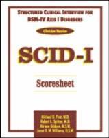 bokomslag Structured Clinical Interview for DSM-IV Axis I Disorders (SCID-I), Clinician Version, Scoresheet