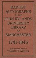 bokomslag Baptist Autographs in the John Rylands University Library of Manchester, 1741-1845
