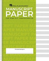 bokomslag Standard Wirebound Manuscript Paper Green Cover 12 Staves Per Page Music Notation Guide for Composers Students and Musicians Hal Leonard Spiral-Bound Staff Paper
