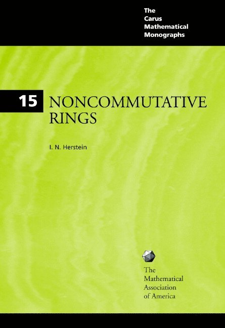 I. N. Herstein, I N Herstein - Noncommutative Rings, Häftad