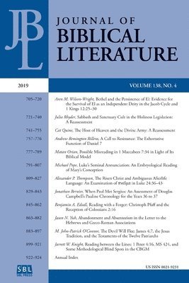 Journal of Biblical Literature 138.4 (2019) 1