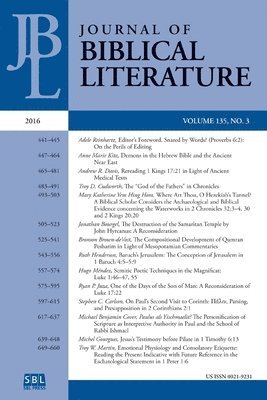 Adele Reinhartz - Journal of Biblical Literature 135.3 (2016), Häftad