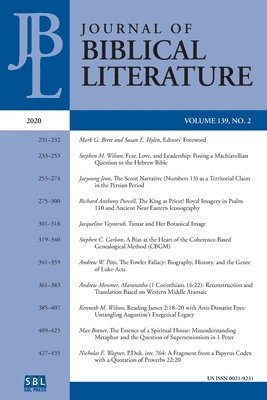 Journal of Biblical Literature 139.2 (2020) 1