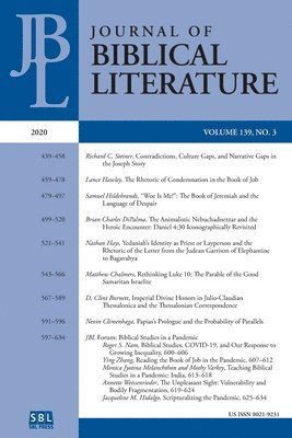 bokomslag Journal of Biblical Literature 139.3 (2020)