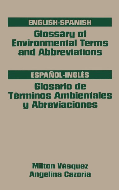 bokomslag Glossary of Environmental Terms and Abbreviations, English-Spanish