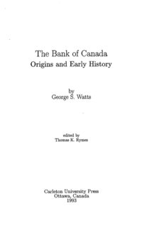 bokomslag Bank of Canada/La Banque Du Canada