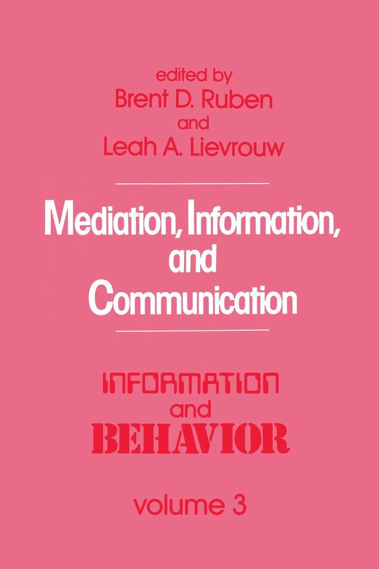 Mediation, Information, and Communication 1