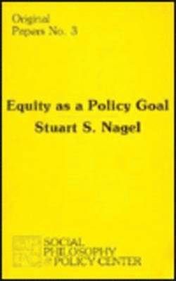 Equity as a Policy Goal 1