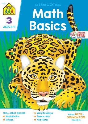 bokomslag School Zone Math Basics Grade 3 Workbook