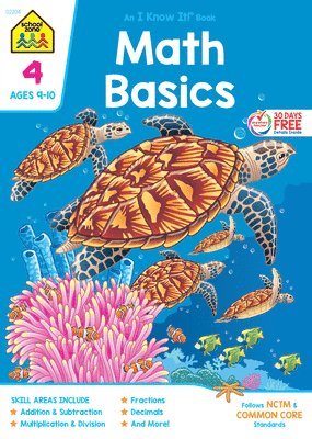 bokomslag School Zone Math Basics Grade 4 Workbook
