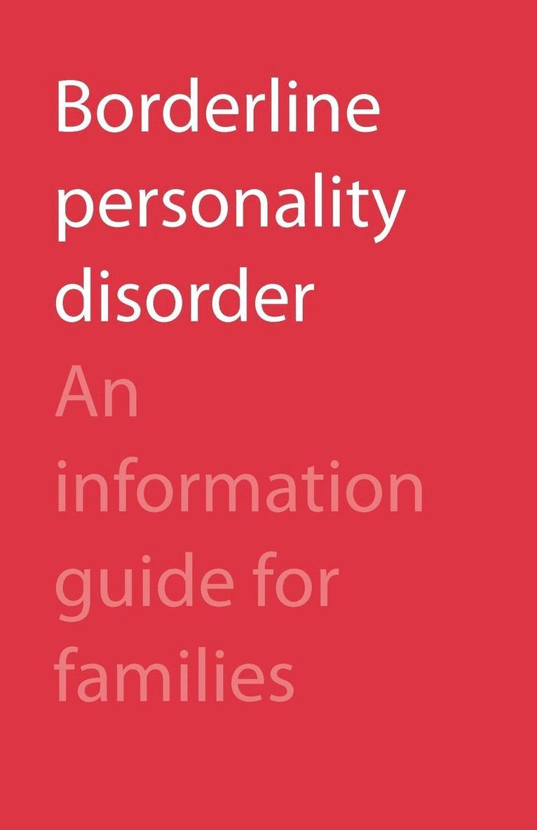CAMH, Camh - Borderline Personality Disorder, Häftad