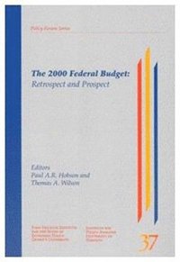 bokomslag The 2000 Federal Budget: Volume 57