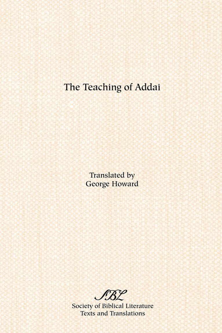 The Teaching of Addai 1