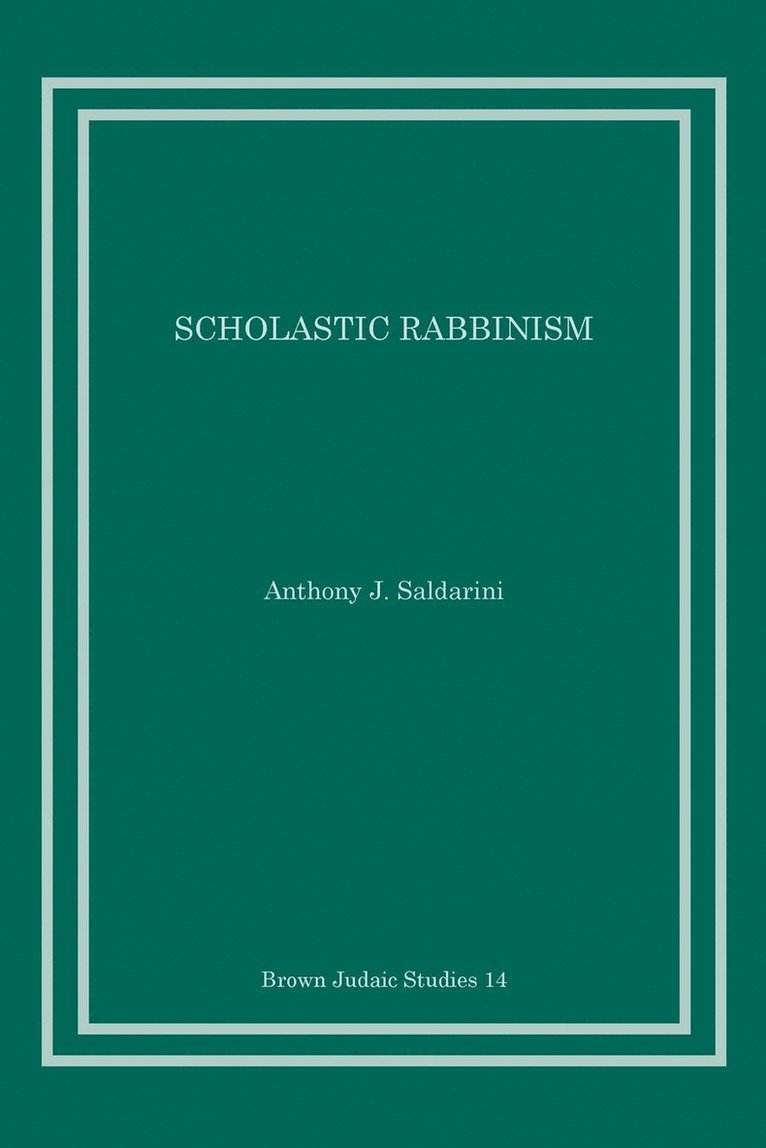 Scholastic Rabbinism 1