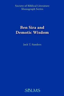 bokomslag Ben Sira and Demotic Wisdom