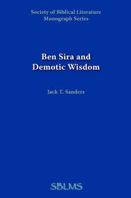 bokomslag Ben Sira and Demotic Wisdom
