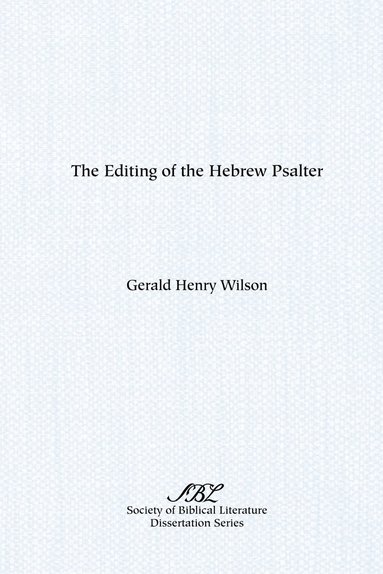 bokomslag Editing Of The Hebrew Psalter