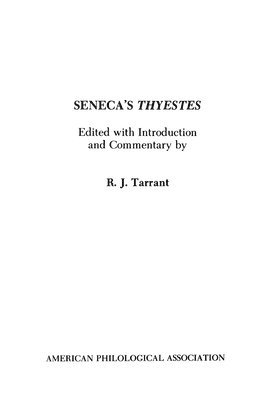 bokomslag Seneca's Thyestes