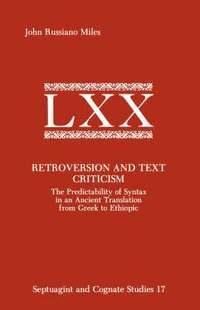 bokomslag Retroversion and Text Criticism