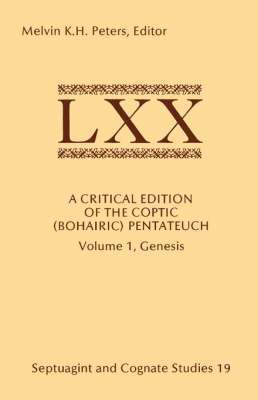 Melvin K H Peters, Melvin K. H. Peters, K. H. Peters, Melvin - Critical Edition of the Coptic (Bohairic) Pentateuch, Häftad