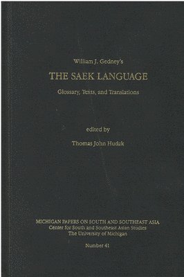 bokomslag The Saek Language