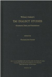 bokomslag Tai Dialect Studies