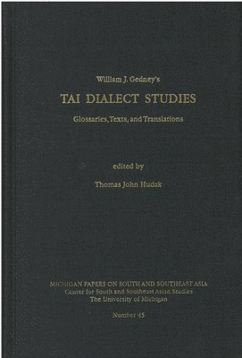 Studies on Tai Dialects 1