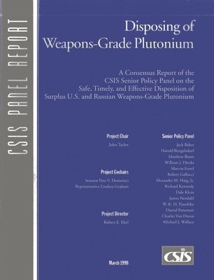 bokomslag Disposing of Weapons-Grade Plutonium