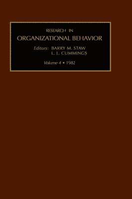 bokomslag Research in Organizational Behaviour: v. 4