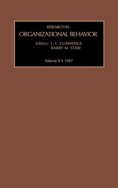 Barry Staw, M Staw, Barry, L Cummings, Larry - Research in Organizational Behavior, Inbunden
