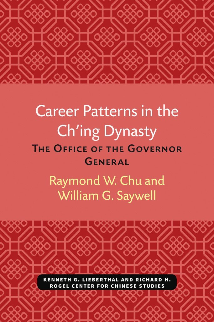 Career Patterns in the Ch'ing Dynasty 1