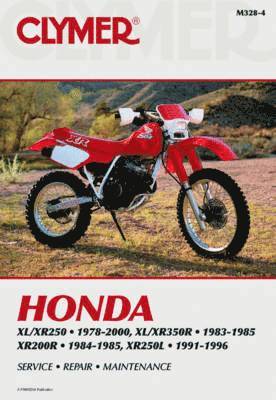 bokomslag Honda XL/XR250 (1978-2000) & XL/XR350R (1983-1985) Motorcycle Service Repair Manual